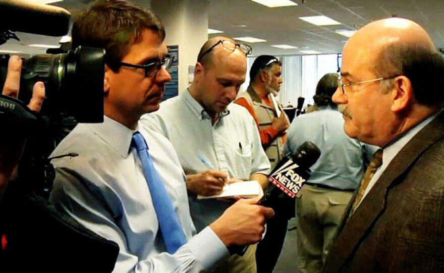 Don McLeroy speaks with the media in between SBOE History/Social Studies TEKS deliberations.