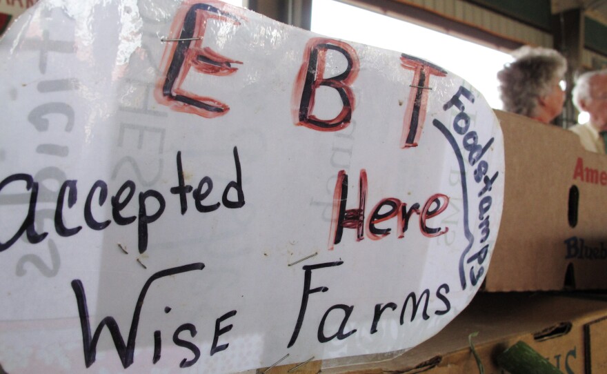 The federal food stamps program is working to make sure low-income Americans are getting enough calories, but those calories are less nutritious than what everyone else eats, research finds. The USDA is funding programs to try to bridge that gap, such as initiatives that allow food stamp recipients to use their benefits at farmers markets.
