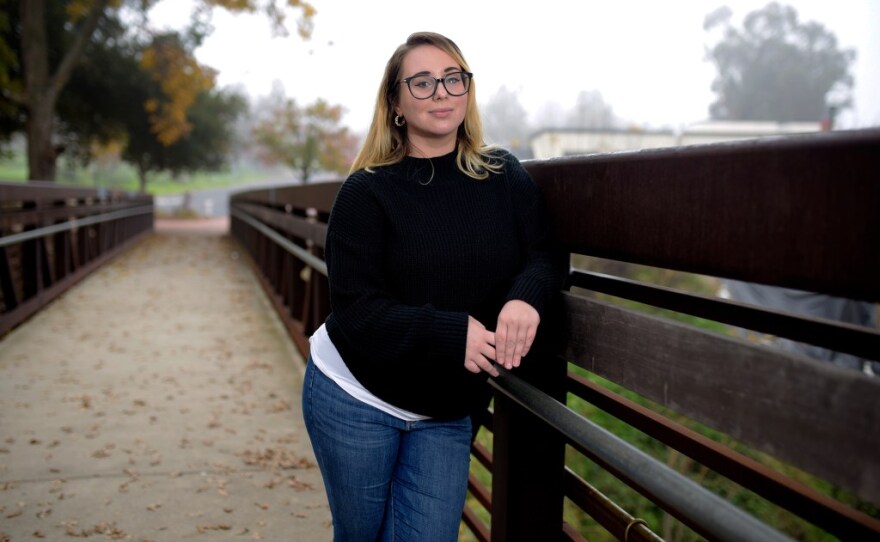 Ashley Hayes Stone at Andrews Park in Vacaville on Dec. 4, 2021. Stone is a photojournalism student with a minor in sexuality studies at San Francisco State University, who works in Sacramento and lives in Vacaville.