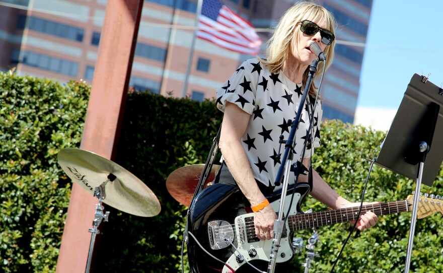 Kim Gordon performs onstage during the "Mike Kelley" Members' Opening at The Geffen Contemporary At MOCA.