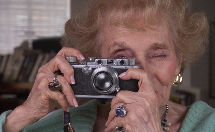 Ruth Gruber and her leica camera in "Ahead Of Time: The Extraordinary Journey Of Ruth Gruber."