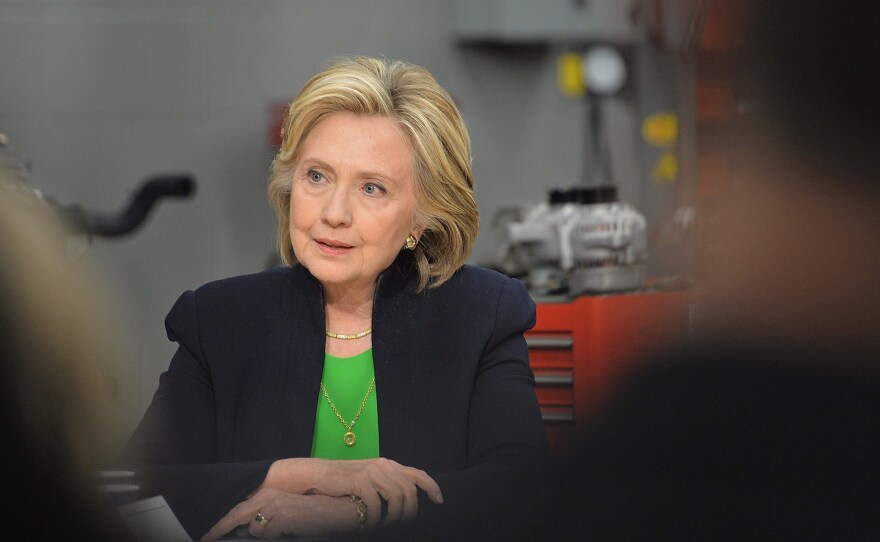 "We need to fix our dysfunctional political system and get unaccounted money out of it, once and for all, even if that takes a constitutional amendment," Hillary Clinton said at Kirkwood Community College in Iowa Tuesday.
