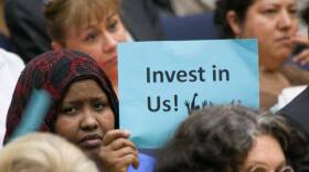 A City Heights resident and member of community nonprofit Mid-City CAN advocates for funding during a June 2013 budget hearing.
