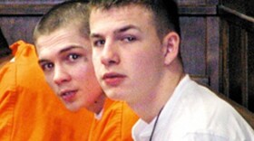 Evan Miller (in the white shirt) was sentenced to life in prison for a crime he committed when he was 14.