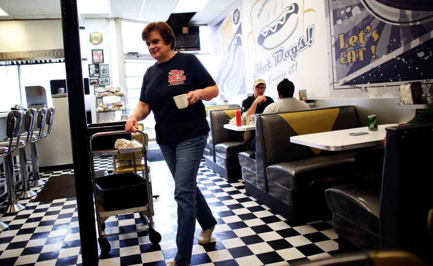 Carol Harlan is co-owner of Red Hots Coney Island and is married to Rich. She says that during the heyday of Detroit's auto industry, the restaurant was open 24 hours a day, often feeding workers at the local Ford plant.