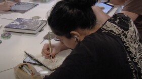 Garza Santiago is a part of the Little Fish Comic Book Studio's Comic-Con Artist Intensive program. July 21, 2025.