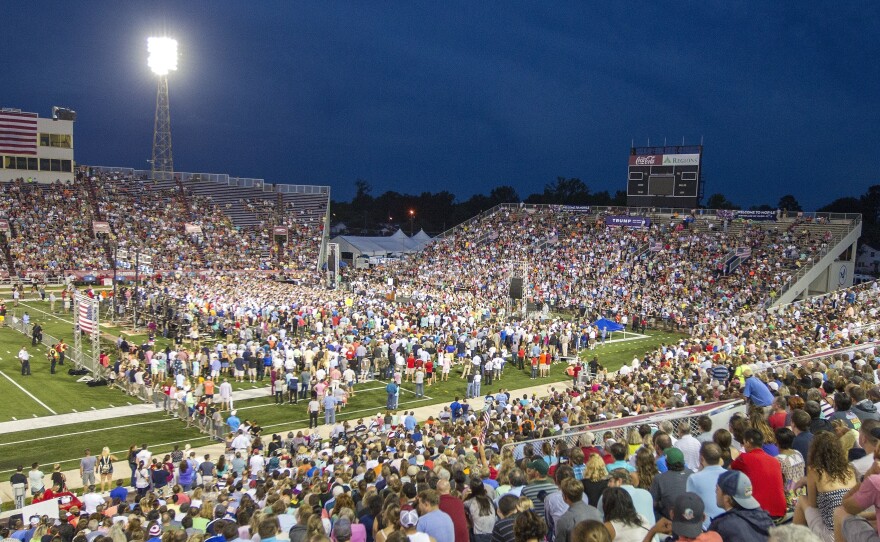 Republican presidential candidate Donald Trump drew an estimated 30,000 people to a rally in Mobile, Ala. last month. He's one of several Republican candidates visiting the South — especially states like Alabama with early primaries.