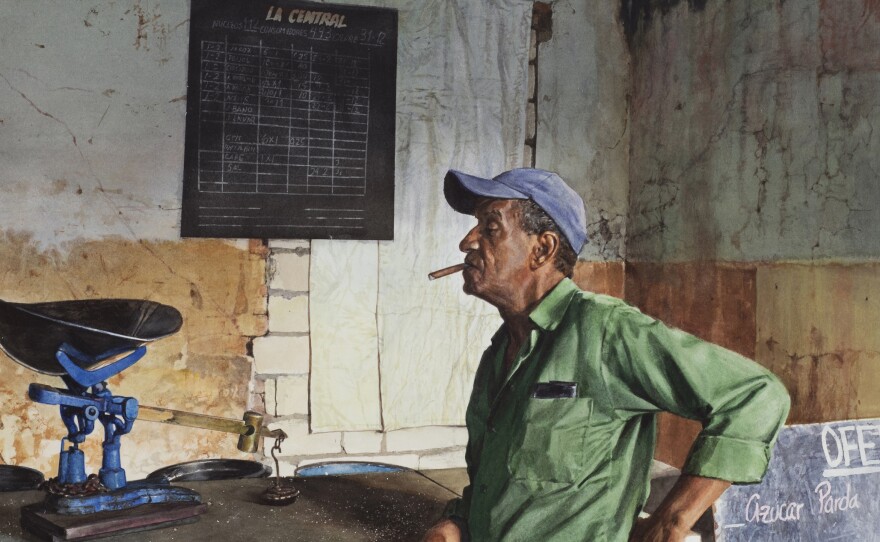 Rance Jones, <em>Azucar y Tabaco (Sugar and Tobacco),</em> 2020, watercolor on paper