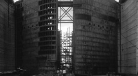 Miraflores Locks, Panama, under construction in 1912