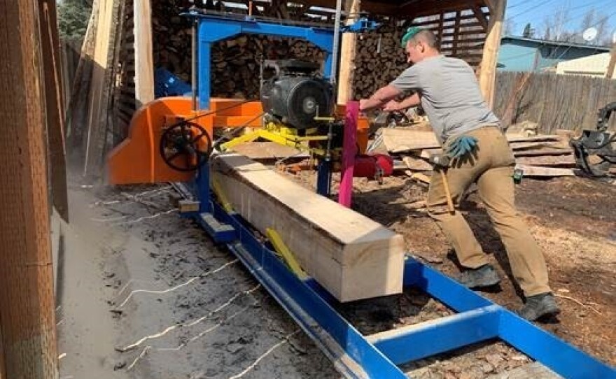 Anchorage, Alaska, resident Hans Dow built his own sawmill and began milling his own boards after lumber prices skyrocketed over the past year.