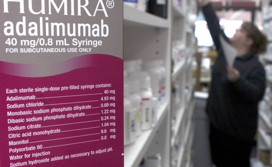 Humira, the injectable biologic treatment for rheumatoid arthritis, now faces its first competition from one of several copycat "biosimilar" drugs expected to come to market this year. Some patients spend $70,000 a year on Humira.