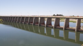 Morelos Dam holds back the Colorado River at the U.S.-Mexico border near Yuma, AZ. May 29, 2014.