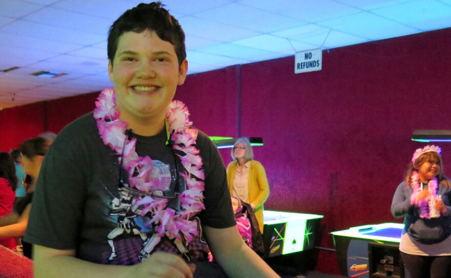 Students attend Friday night's Special Needs Prom held by the Multnomah Education Service District of Portland, Oregon.