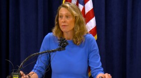 San Diego County Supervisor Terra Lawson-Remer speaks at a news conference at the County Administration Building on Feb. 24, 2025.