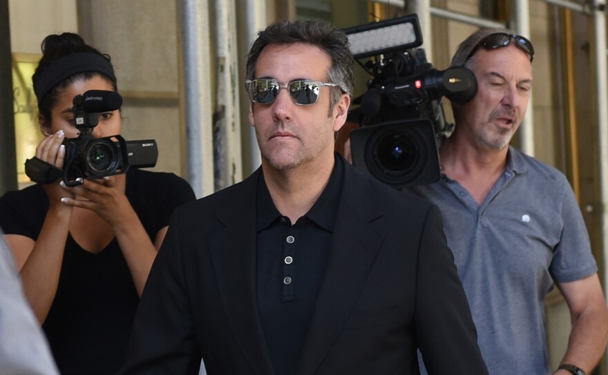 President Trump's former lawyer Michael Cohen, seen in June,  released a tape of what seems to be then-candidate Trump and him discussing payments to a former Playboy model.