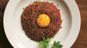 Assassin's Steak Tartare, one of the recipes from Y<em>ashim Cooks Istanbul,</em> inspired by the dishes cooked by the lead character in the popular Yashim detective series of books.