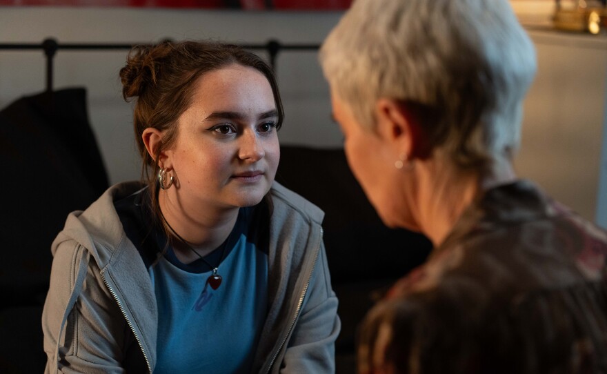 Shown L-R: Taylor Cooper (Pixie Davies), Juliet Cooper (Victoria Hamilton) MASTERPIECE: UNFORGOTTEN, Season 6, Episode 2.  Jess, Sunny and the team investigate Gerry Cooper’s life and criminal record, making contact with his widow, Juliet. Darker layers to the suspects’ lives are revealed.    