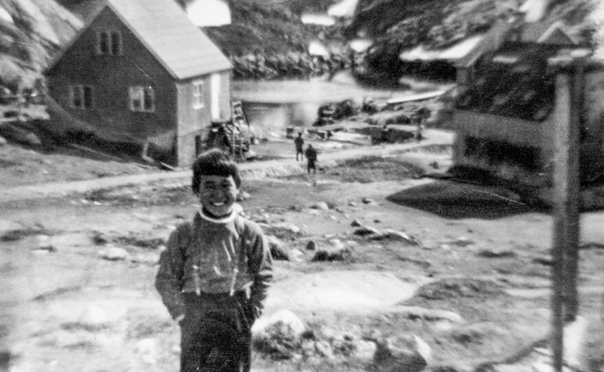 Anda Poulsen as a young boy in the 1960s in Kangeq.