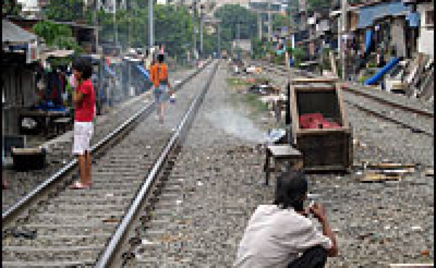 The slums of Petamburan, a subdistrict of Jakarta, Indonesia.