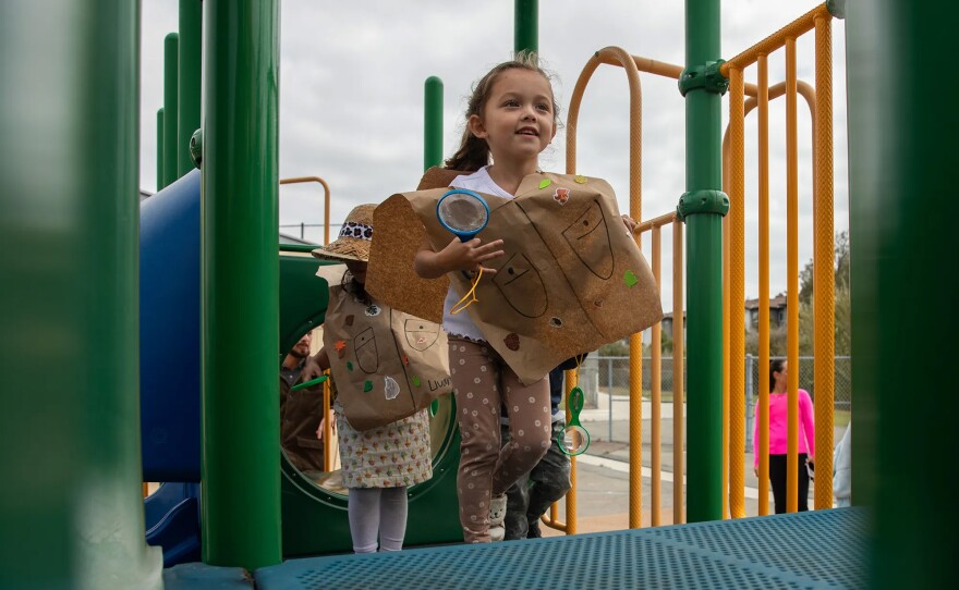 Students take part in a safari hunt at Mi Escuelita on April 23, 2025. All children who attend Mi Escuelita have experienced family-related trauma in their short lives.