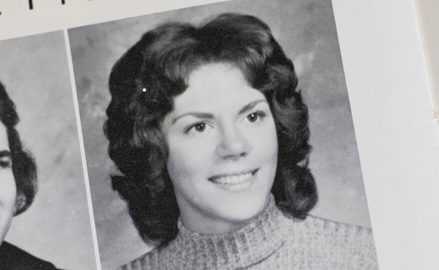 A photograph of Marilyn Geewax in the high school yearbook. She went on to Ohio State and a career as a business journalist.