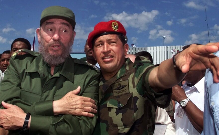 Cuba's President Fidel Castro, left, and Venezuela's President Hugo Chavez in Barinas, Venezuela, in 2000. The two formed a close partnership, which has continued with their successors. However, the prospect of normal ties between the U.S.-Cuba may also have an impact on relations between Cuba and Venezuela.