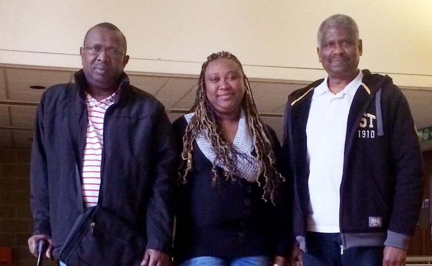 Chagossians, from left, Louis Clifford Volfrin, Sabrina Jean and Bernard Nourrice, all would like the chance to return to Diego Garcia, the place they consider home.