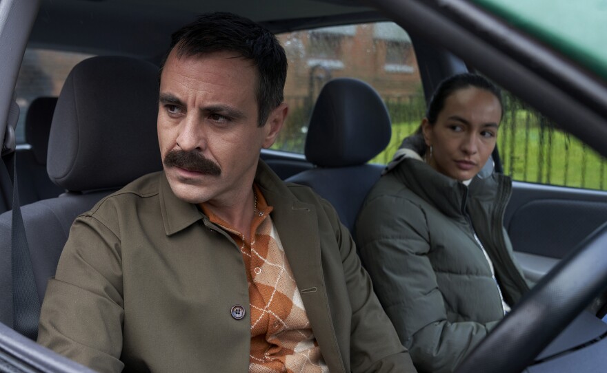 L-R: Kenny (Emun Elliott), Skye (Amelia Isaac Jones), GUILT on MASTERPIECE, Season 3