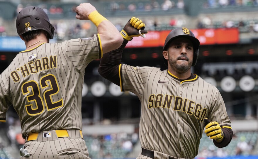 Resurgent Padres atop NL West ahead of 3-game series at rival Dodgers beginning Friday night | KPBS Public Media