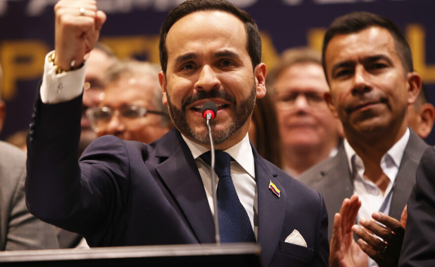 Colombia's President-elect Abelardo de la Espriella speaks during a press conference in Bogota, Colombia, July 30, 2026.