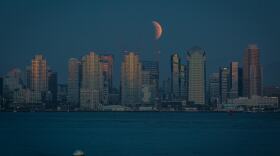 The lunar eclipse as seen from Shelter Island, Sept. 27, 2015.