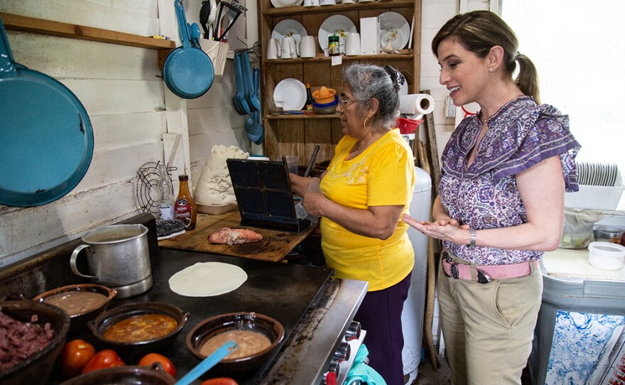 On the river Ramos, two sisters - who didn't ask for your opinion - have taken a shack that serves one dish, traditional cortadillo stew, and made it into a must-visit restaurant. Pati (right) visits their kitchen. 