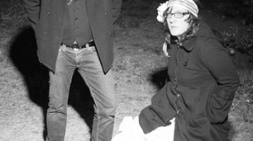Jeff Hammett and his wife Kinsee Morlan (arts editor at San Diego CityBeat) in the most literary Halloween costume we've received here at Culture Lust. They dressed up as the cover of "Trout Fishing in America," by Richard Brautigan. Their picture even made the New Yorker's book blog in 2008. 