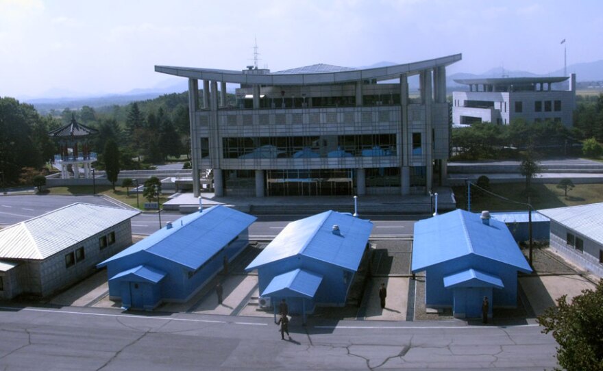 The demilitarized zone, or DMZ, divides North and South Korea.