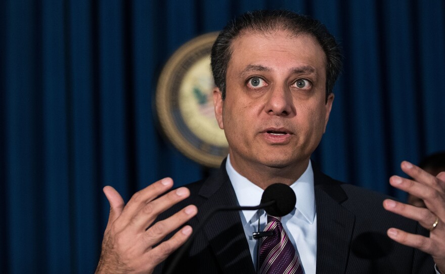 U.S. Attorney for the Southern District of New York Preet Bharara (shown here on June 20) filed charges last month against five former corrections officers for federal civil rights violations.
