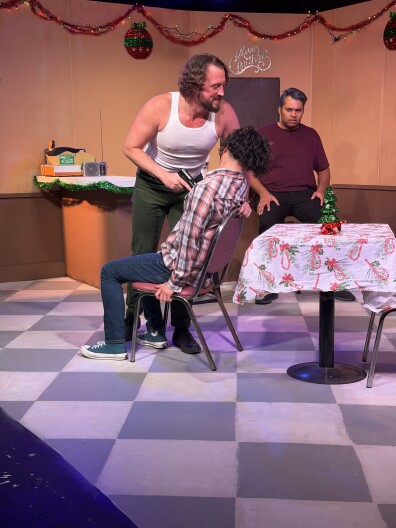 Shane Hennessey, Kevin Phantom and Jacob James in "89 Carson Junction Road." Dec. 4, 2025