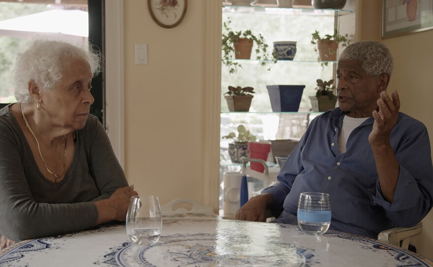 Laura and Manny Horne discussing their lives in Boston.