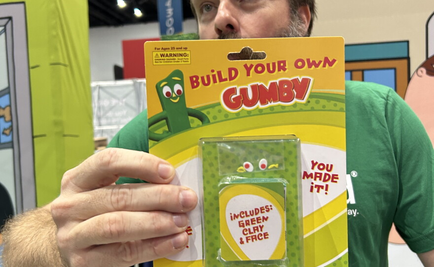 Todd Masters of toddland holds the Comic-Con exclusive Make Your Own Gumby on July 22, 2026.
