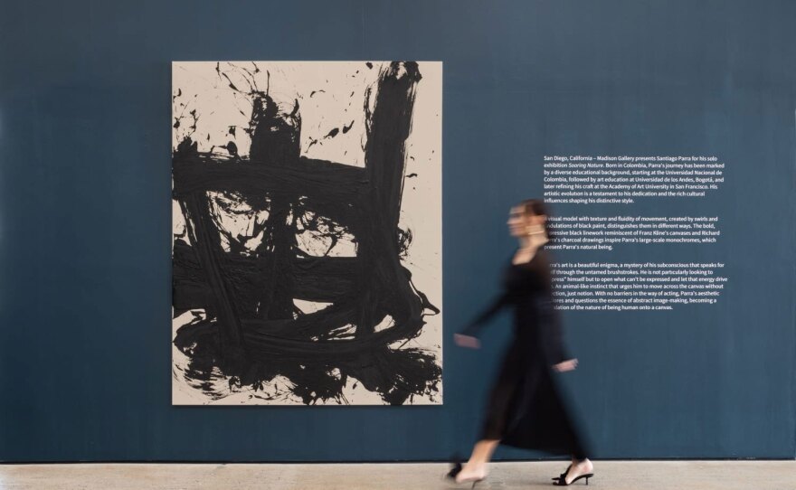 Art by Santiago Parra is shown installed at Madison Gallery in an undated photo.