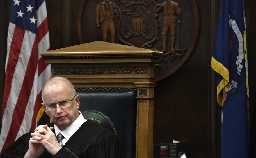 Judge Bruce Schroeder pictured last week during the trial of Kyle Rittenhouse.