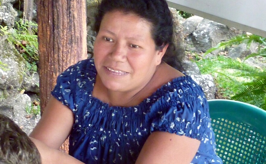 Vicenta Estela Garcia Peneleu is a maestra, or teacher, at a Spanish immersion school in Guatemala.