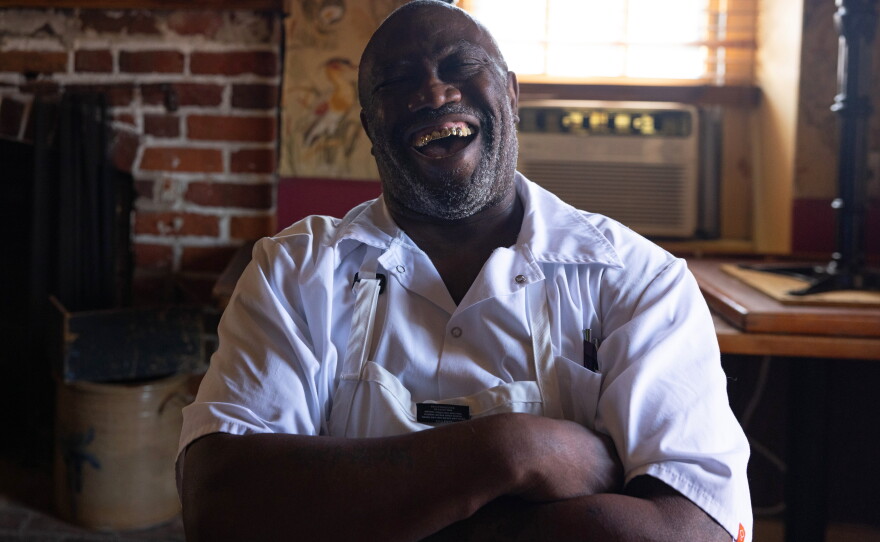 Arthur Gross laughs as he thinks about food from 250 years ago.