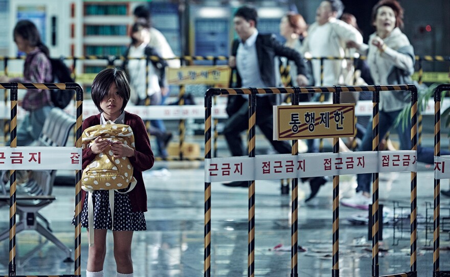 Kim Su-an plays a little girl trying to get to her mother on an ill-fated train.