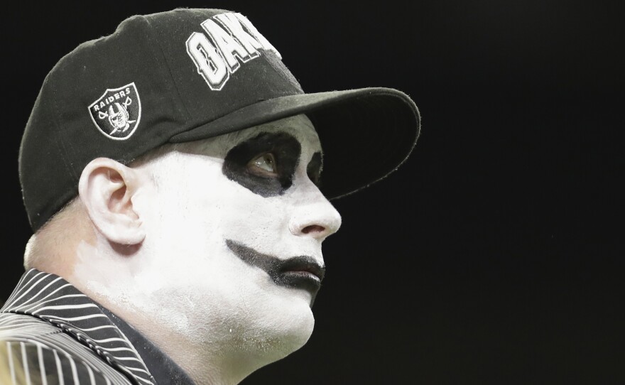 An Oakland Raiders fan looks on in sadness during the team's playoff loss to the Texans at Houston's NRG Stadium in January. As it turns out, that may be the same expression many fans are wearing now, as well.