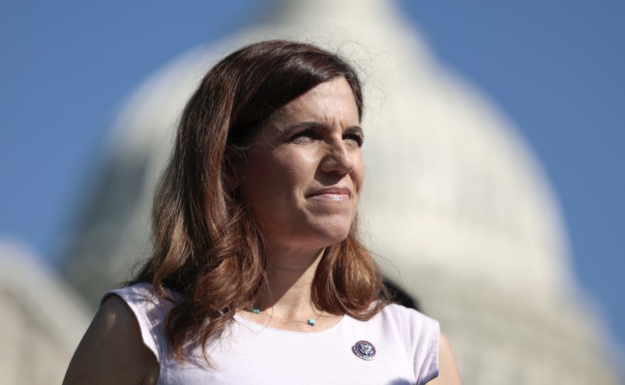 Rep. Nancy Mace, R-S.C., speaks at a press conference outside the U.S. Capitol Building on May 19.