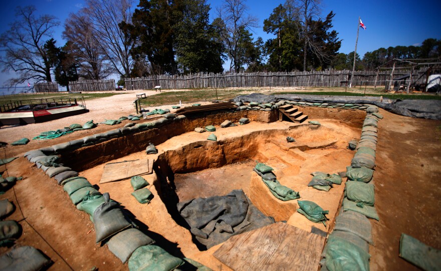 A view of the continuing excavations at Jamestown fort.