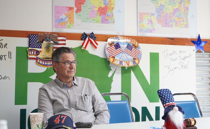 Gordon Statz, a retired quality manager at an automotive company, is the treasurer of the Republican Party of Sauk County. He said he feels optimistic about former President Trump's chances this fall.