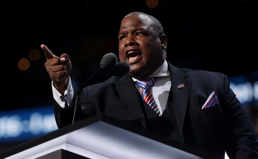 Pastor Mark Burns spoke at the Republican National Convention last month, calling on Republicans to "come together to defeat Hillary Clinton and those race-baiting Democrats."