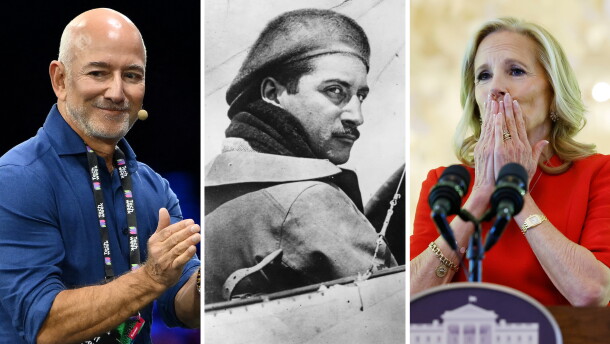 From left: Jeff Bezos, Roland Garros, Jill Biden.
