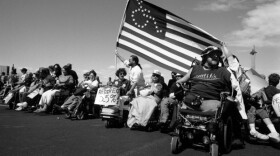 ADAPT protesters in Las Vegas, 1993.